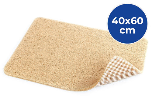 Badmatte Wellness beige 40 x 60 cm sklisikker bakside