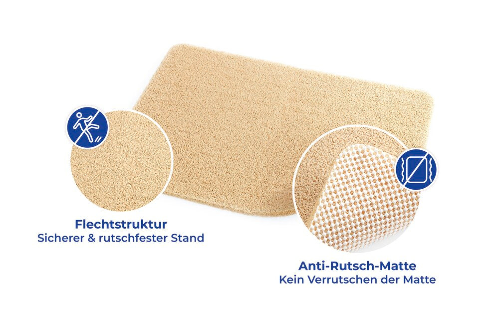 Badmatte Wellness beige 40 x 60 cm sklisikker detalj