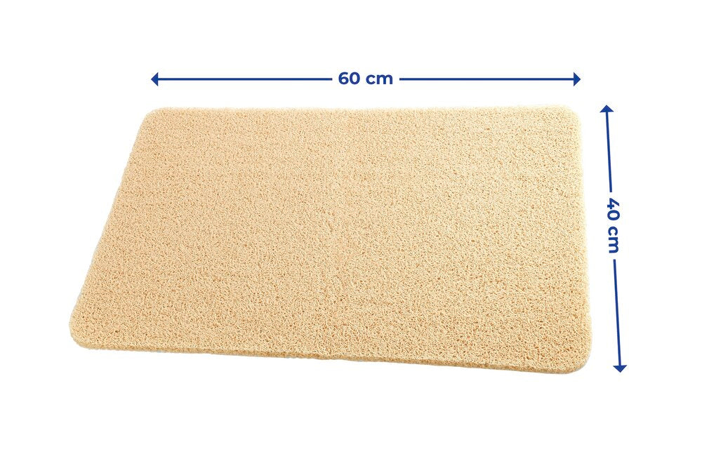 Badmatte Wellness beige 40 x 60 cm sklisikker nærbilde tekstur
