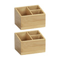 Badorganiser bambus Terra 3 rom 2-delt sett forfra