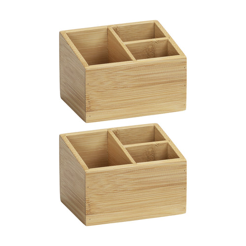 Badorganiser bambus Terra 3 rom 2-delt sett forfra