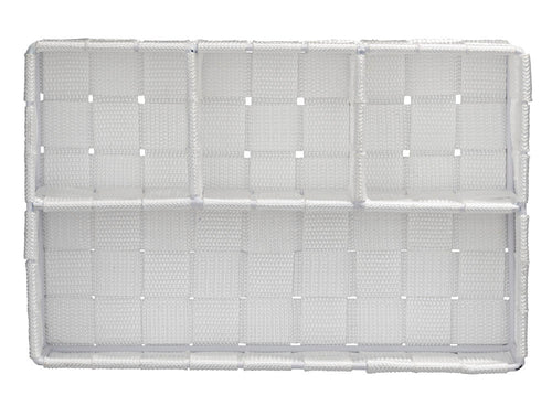 Badorganiserer Adria liten hvit med 4 rom plast bakside