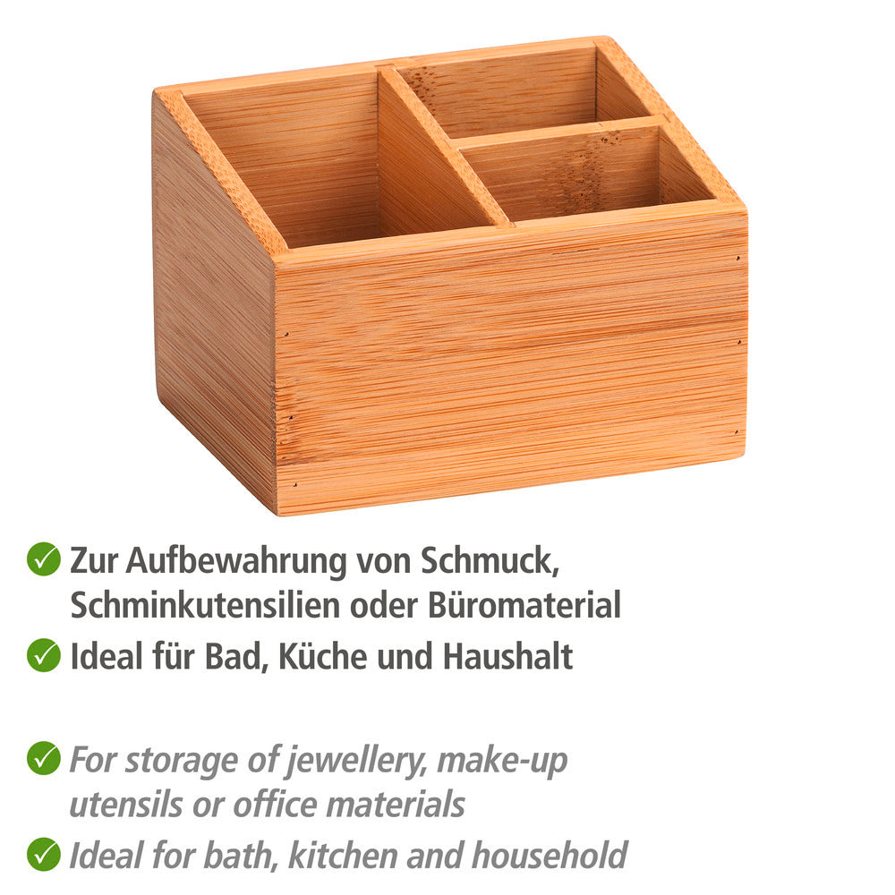 Badorganiserer bambus 3 rom Terra-serien - WENKO detalj av bambusmateriale