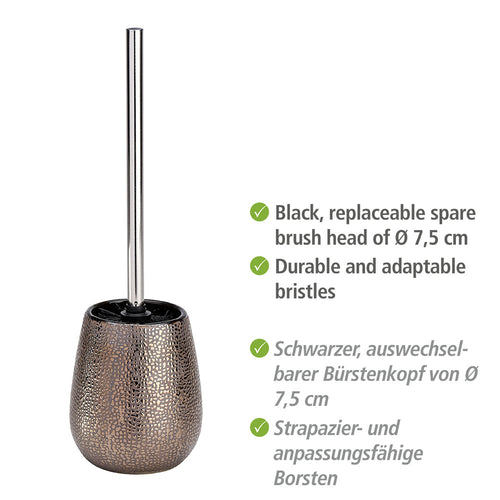 Badtilbehørsett Marrakesh keramikk 3-delt brun bakside