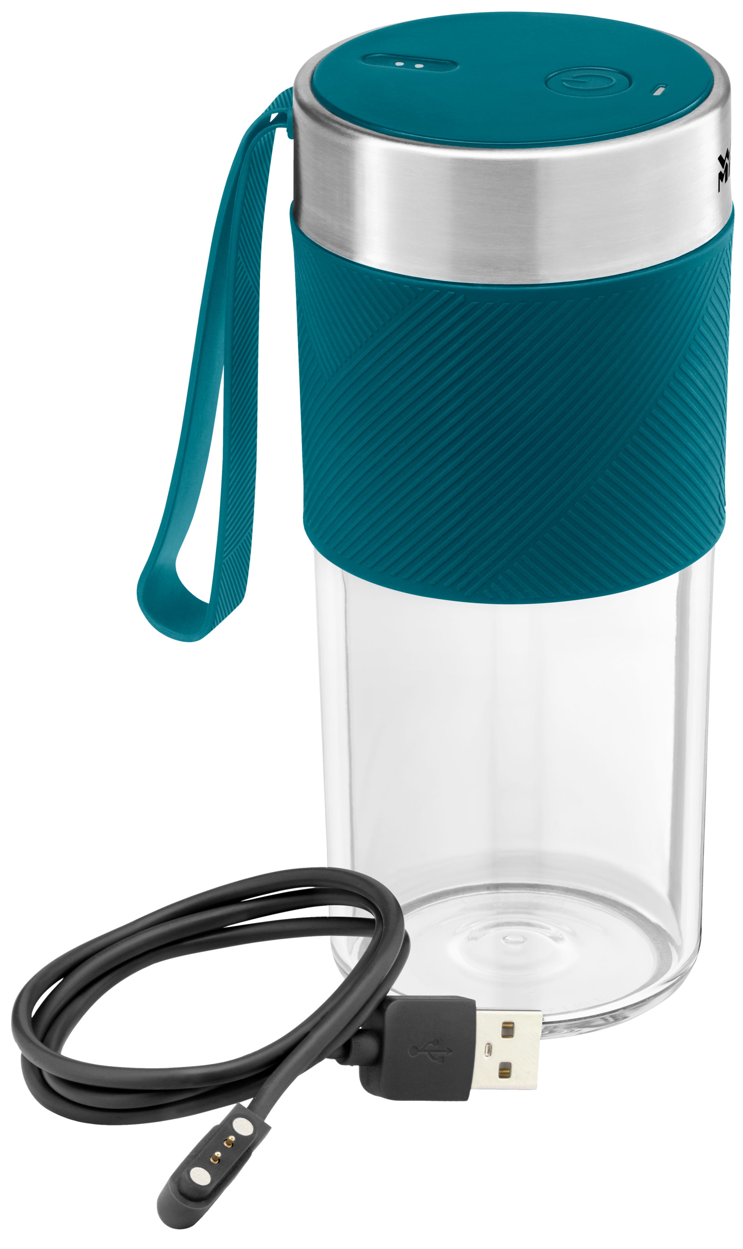 Bærbar smoothieblender 0,3 L tritan oppladbar petrol - WMF bakside