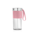Bærbar smoothieblender 0,3 L tritan oppladbar rosa forfra