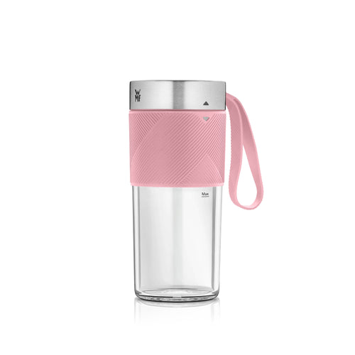 Bærbar smoothieblender 0,3 L tritan oppladbar rosa forfra