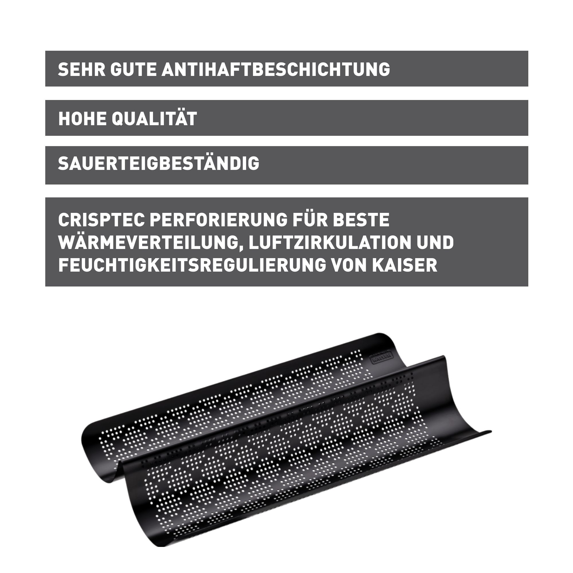 Baguetteform perforert 40 x 20 cm non-stick - Kaiser montert i ovn