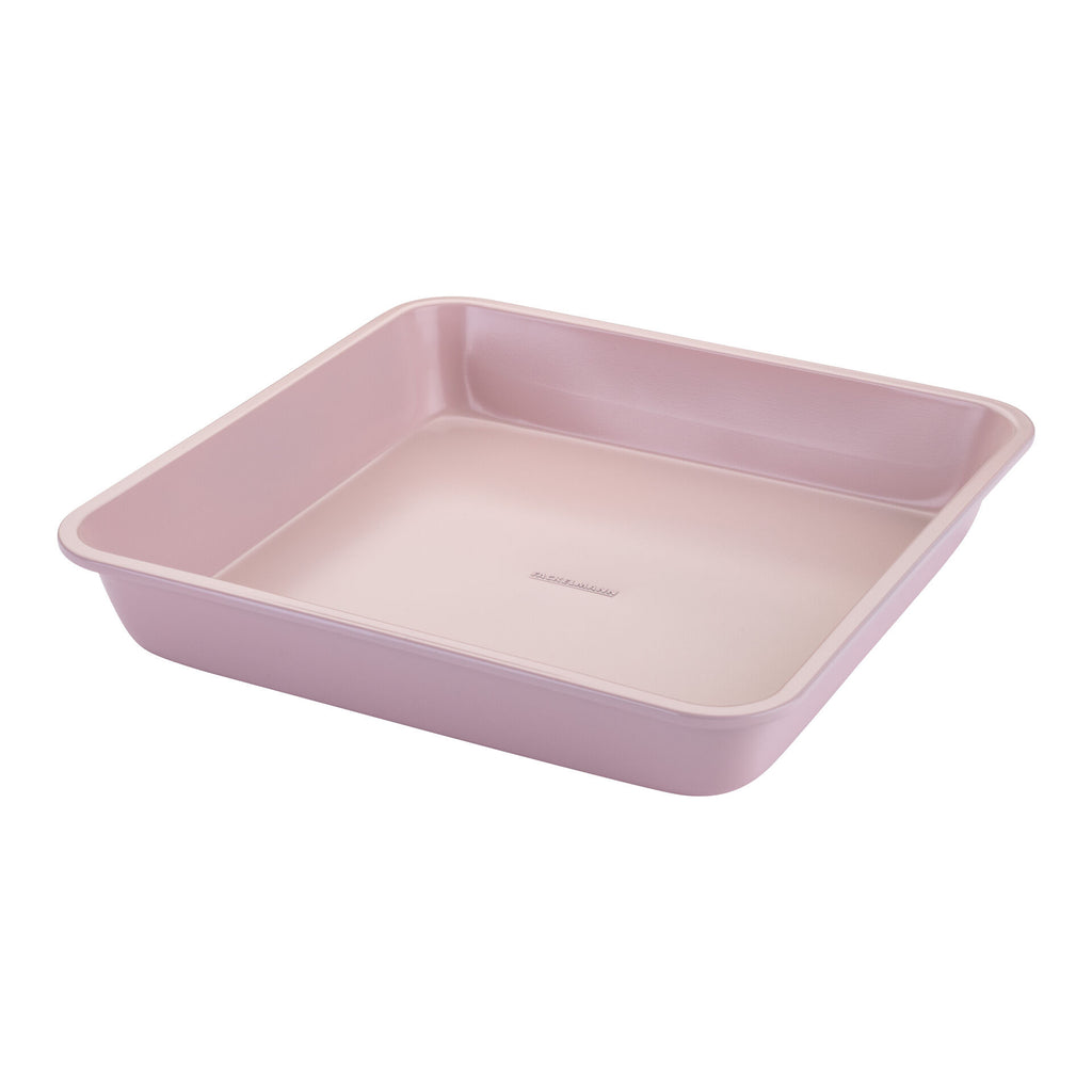 Bakeform brownie rosa 23x23 cm non-stick stål forfra