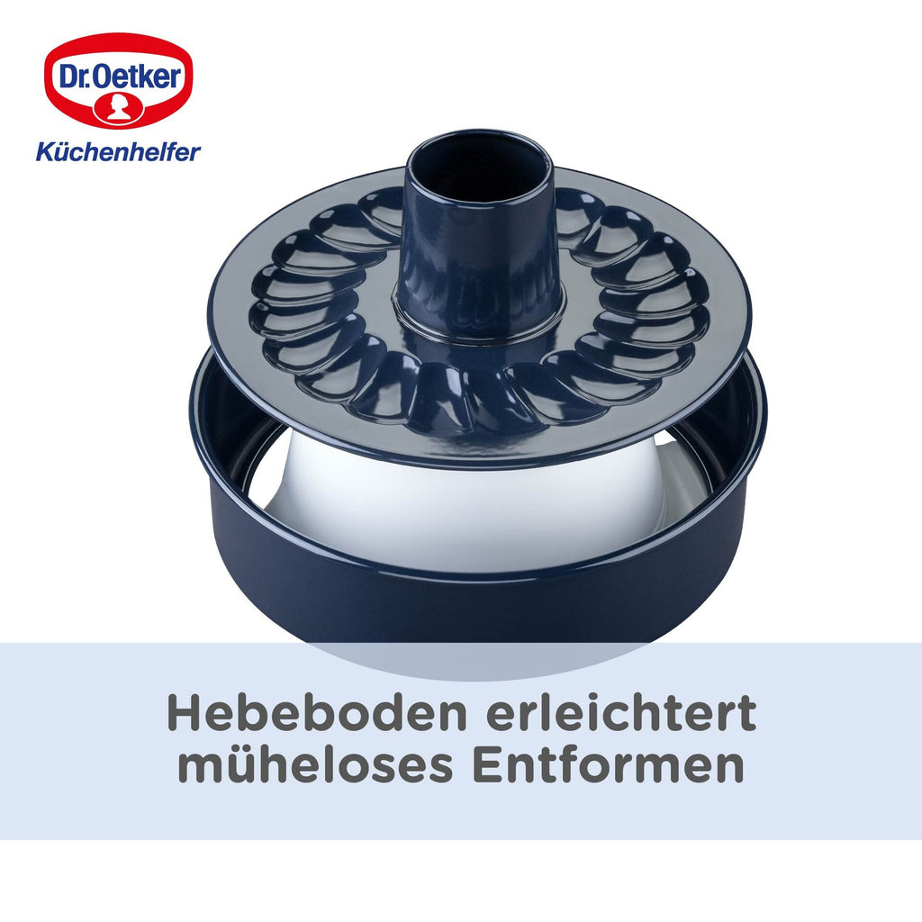 Bakeform med flat- og rørbunn emalje Ø28 cm PFAS-fri Dr. Oetker pakket