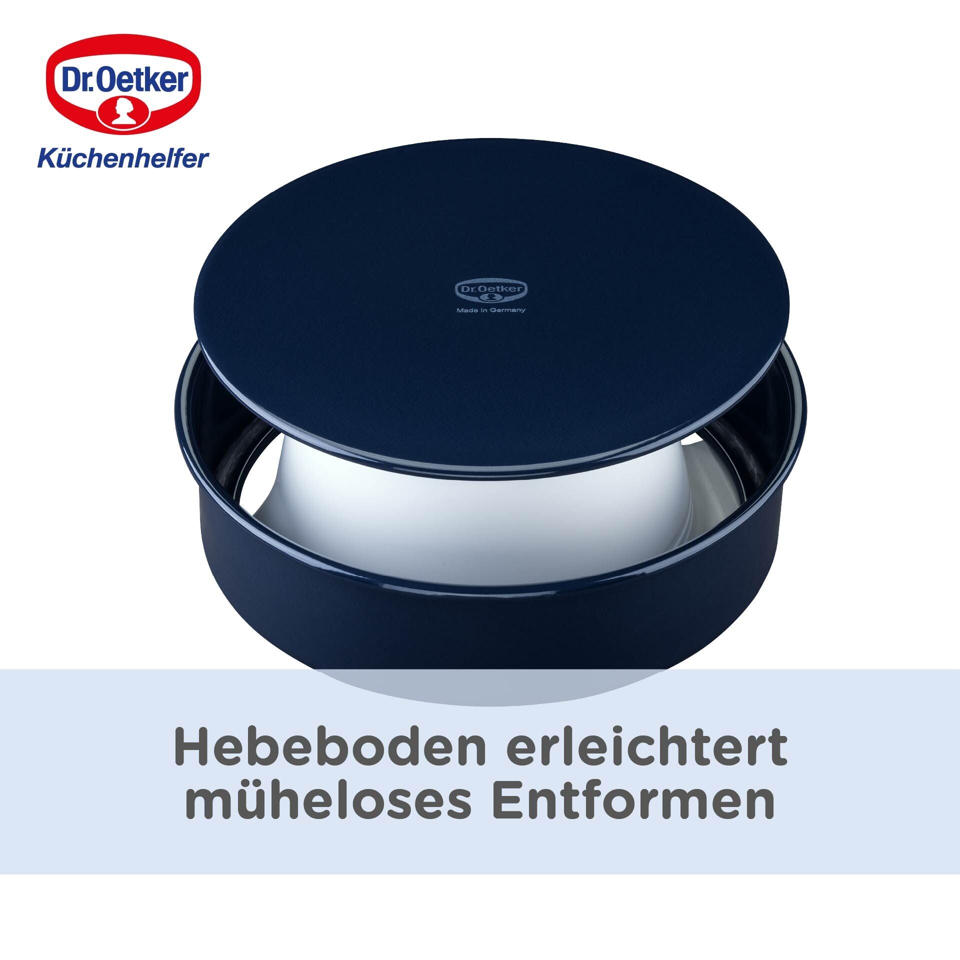 Bakeform med løftbunn emaljert Ø28 cm PFAS-fri - Dr. Oetker med kake