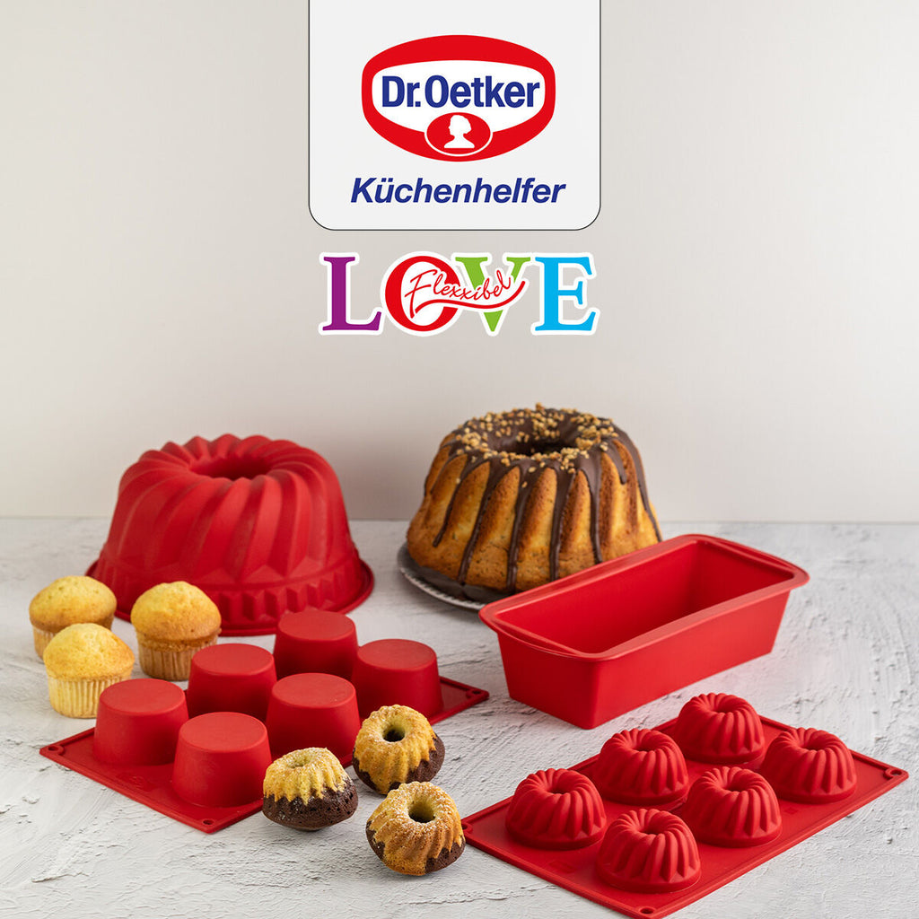 Bakeform rund silikon Ø26 cm Flexxibel Love - Dr. Oetker oppbevaring