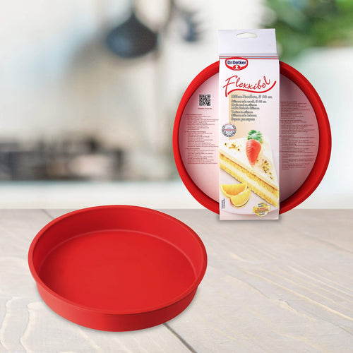 Bakeform rund silikon Ø26 cm Flexxibel Love - Dr. Oetker bakside