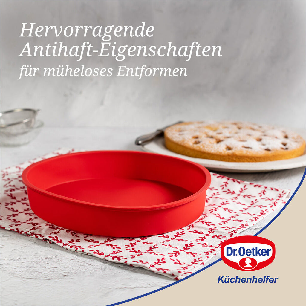 Bakeform rund silikon Ø26 cm Flexxibel Love - Dr. Oetker bunn