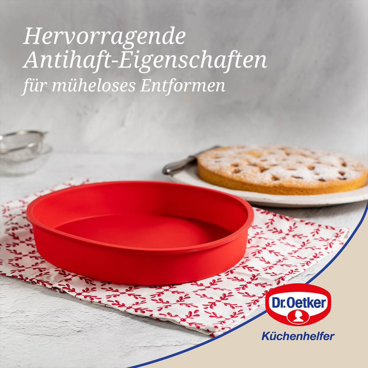 Bakeform rund silikon Ø26 cm Flexxibel Love - Dr. Oetker bunn