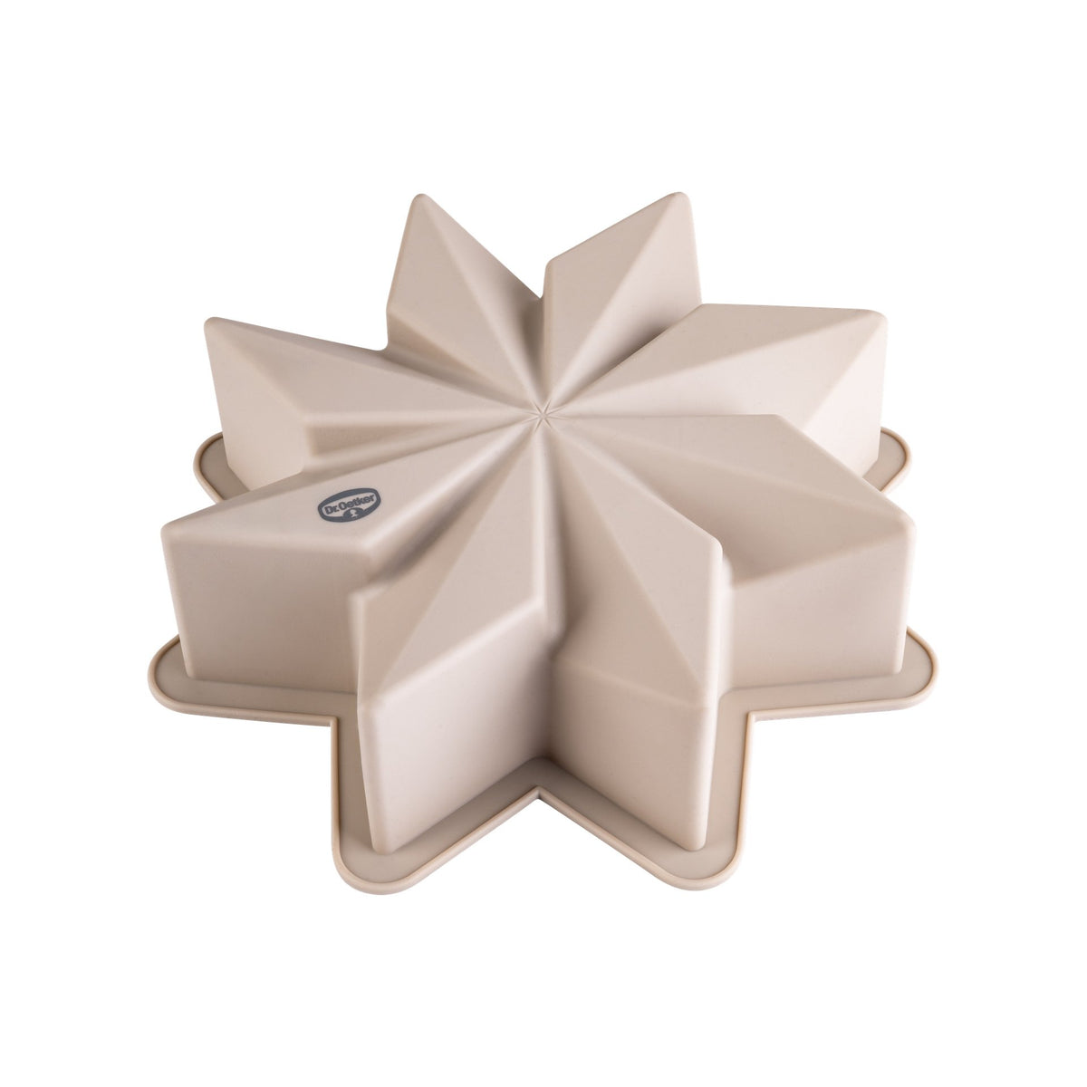 Bakeform silikon stjerneformet Ø22 cm beige - Dr. Oetker sett ovenfra