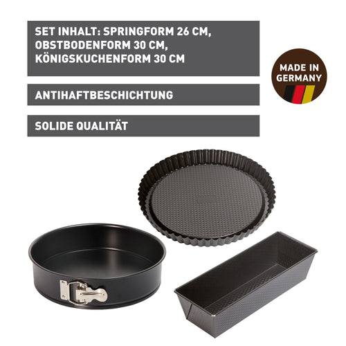 Bakeformer-sett 3-delt springform brødform bunnform - Kaiser bakside
