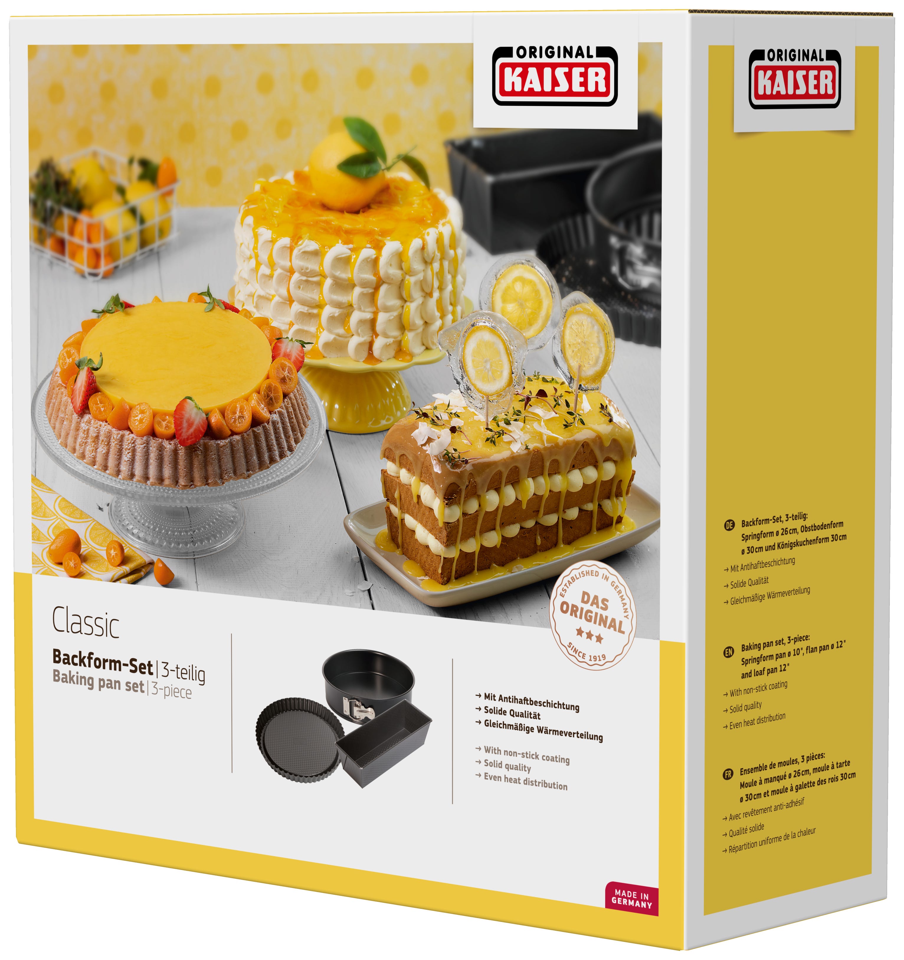 Detalj av non-stick belegg på Bakeformer-sett 3-delt springform brødform bunnform - Kaiser