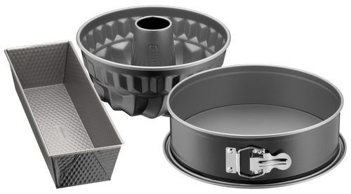 Bakeformsett 3-delt non-stick springform bundform brødform - Kaiser forfra
