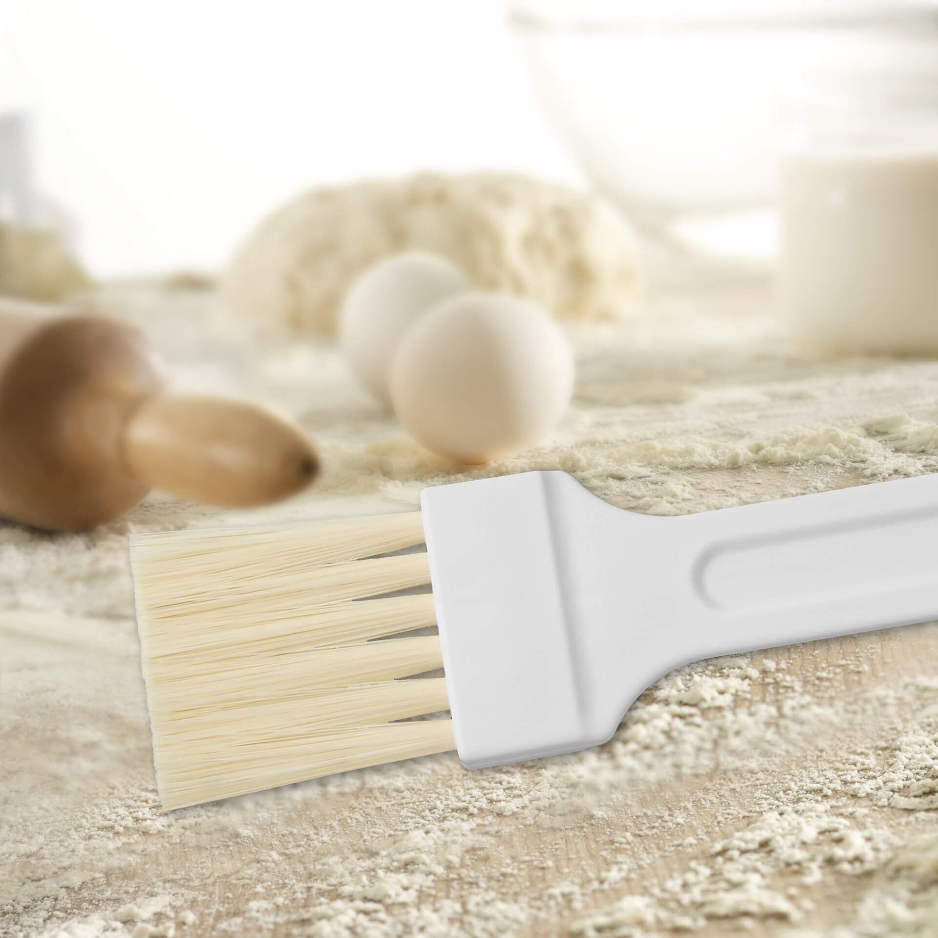 Bakekost plast 3,5 cm hvit - Zenker detalj av børster