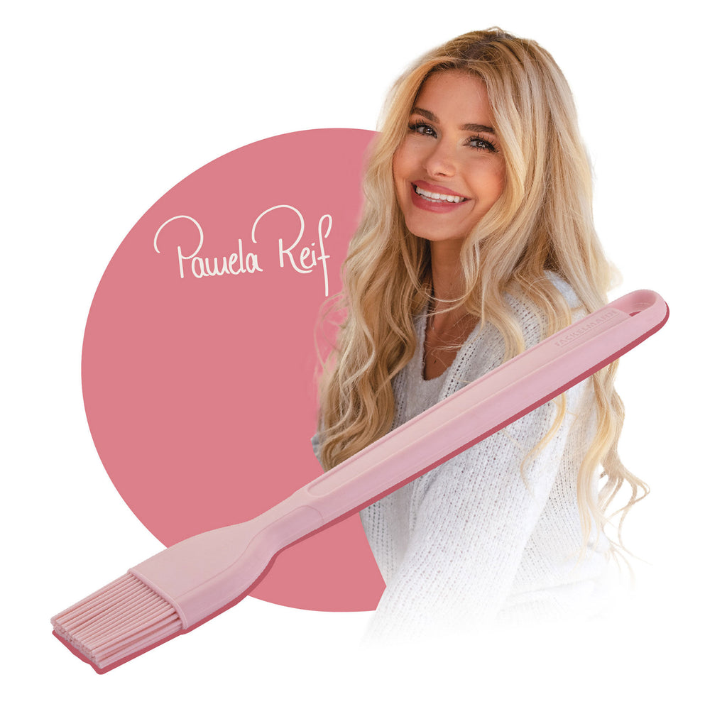 Bakekost silikon rosa 28 cm Pamela Reif detalj av silikonbørste