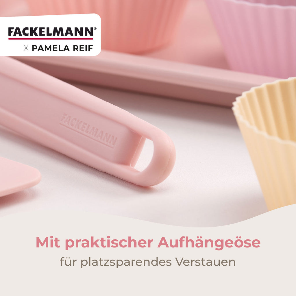 Bakekost silikon rosa 28 cm Pamela Reif i bruk med olje