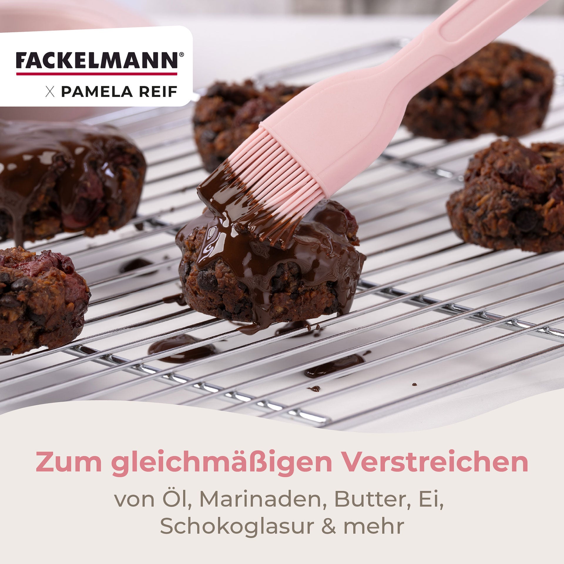 Bakekost silikon rosa 28 cm Pamela Reif opphengsøy detalj