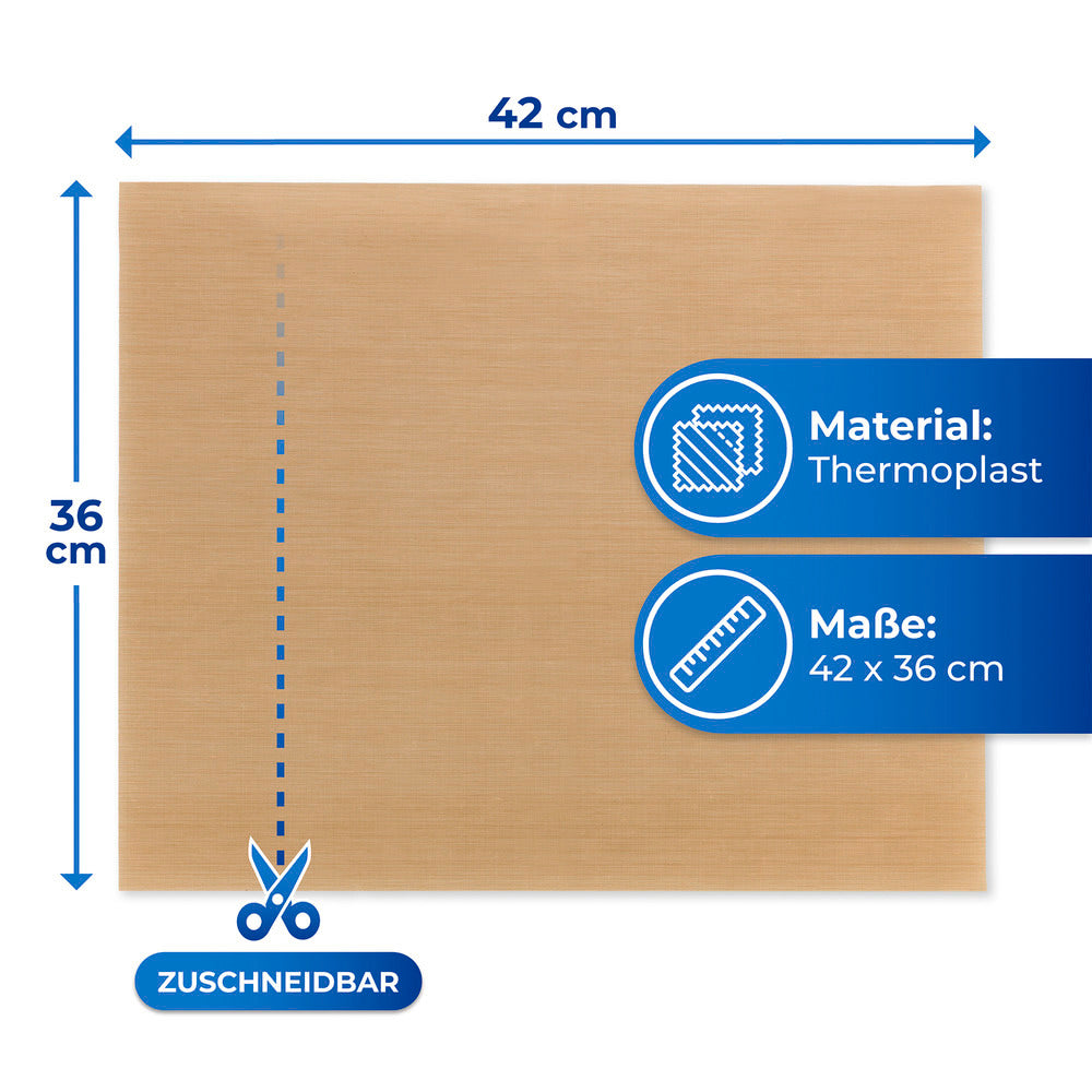 Bakematte gjenbrukbar brun 2-delt sett non-stick - WENKO rullet sammen