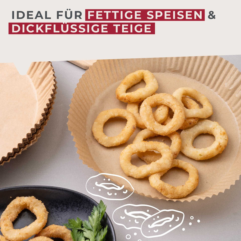 Bakepapir for airfryer rund Ø20 cm 40 stk - Fackelmann nærbilde