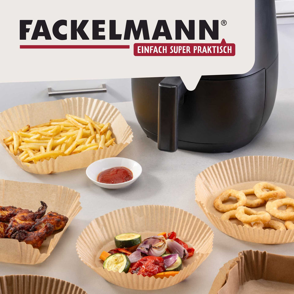 Bakepapir for airfryer rund Ø20 cm 40 stk - Fackelmann i bruk