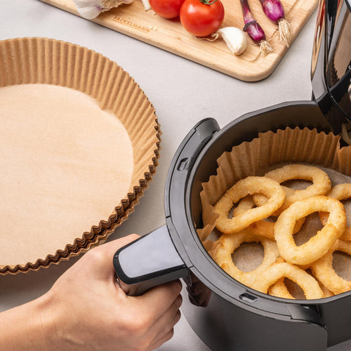 Bakepapir for airfryer rund 20 cm, 50 stk - Fackelmann detalj