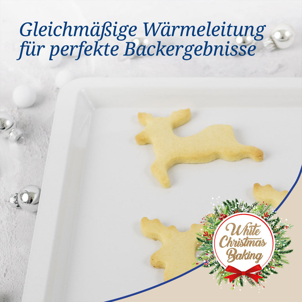 Bakeplate hvit White Christmas Baking emballasje