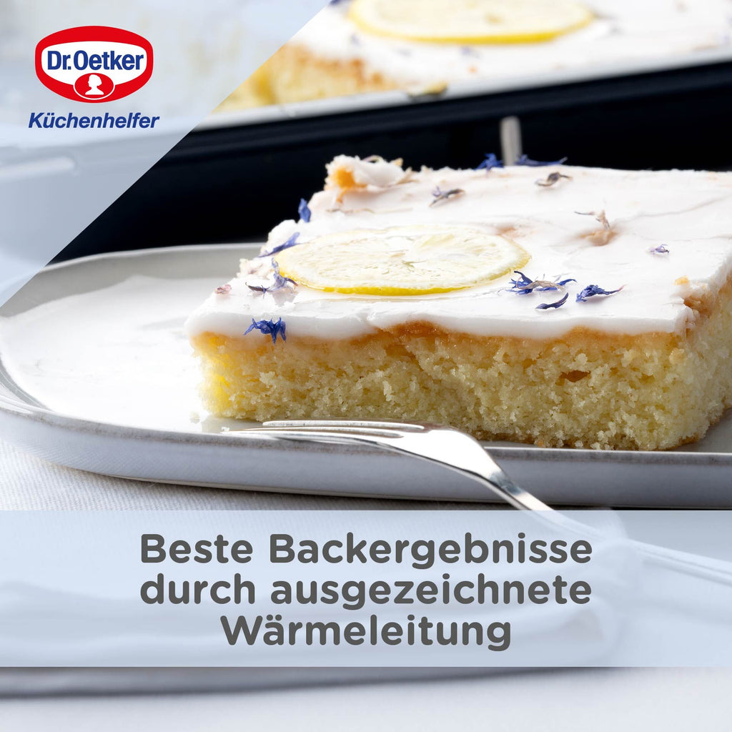 Bakeplate justerbar emaljert 33×41-53 cm PFAS-fri sideprofil