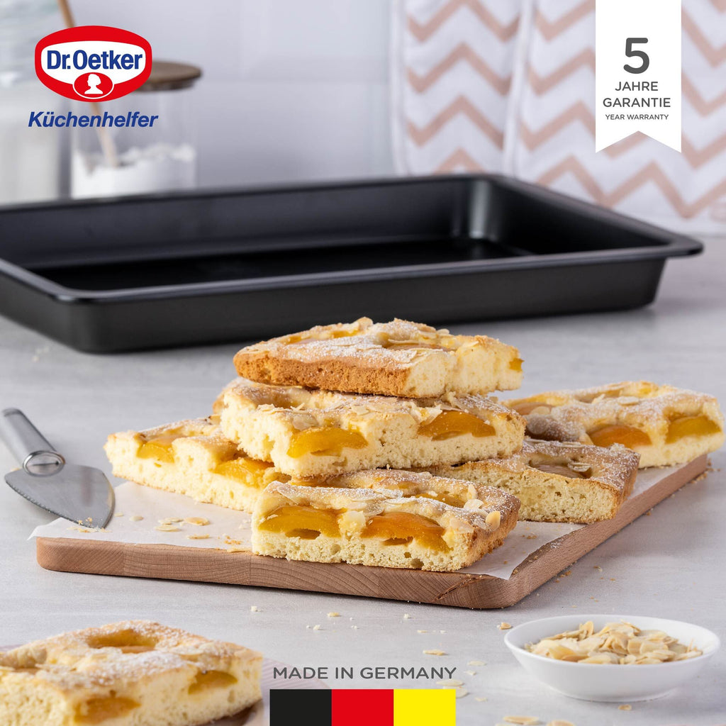 Bakeplate med ekstra høy kant 42x29 cm non-stick - Dr. Oetker detalj av non-stick belegg