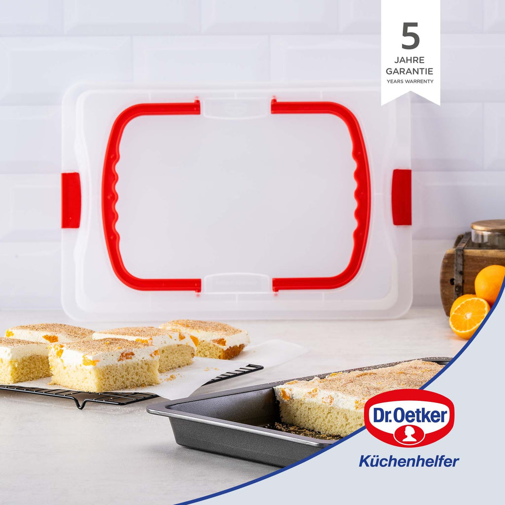 Bakeplate med lokk 29x42 cm Bake & Go montert Dr. Oetker