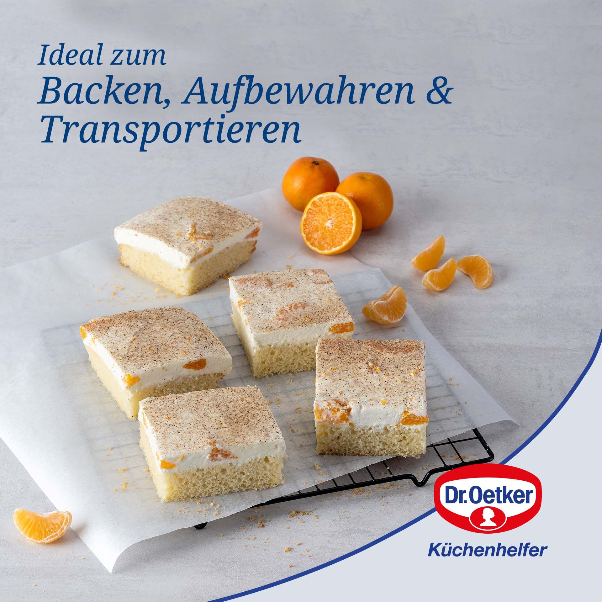 Bakeplate med lokk 29x42 cm Bake & Go med håndtak Dr. Oetker