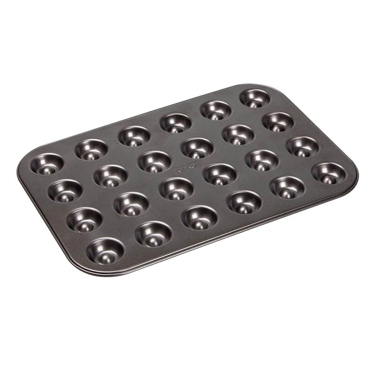 Bakeplate for syltetøykaker 24 stk 38x26,5 cm svart - Zenker sett ovenfra med 24 fordypninger