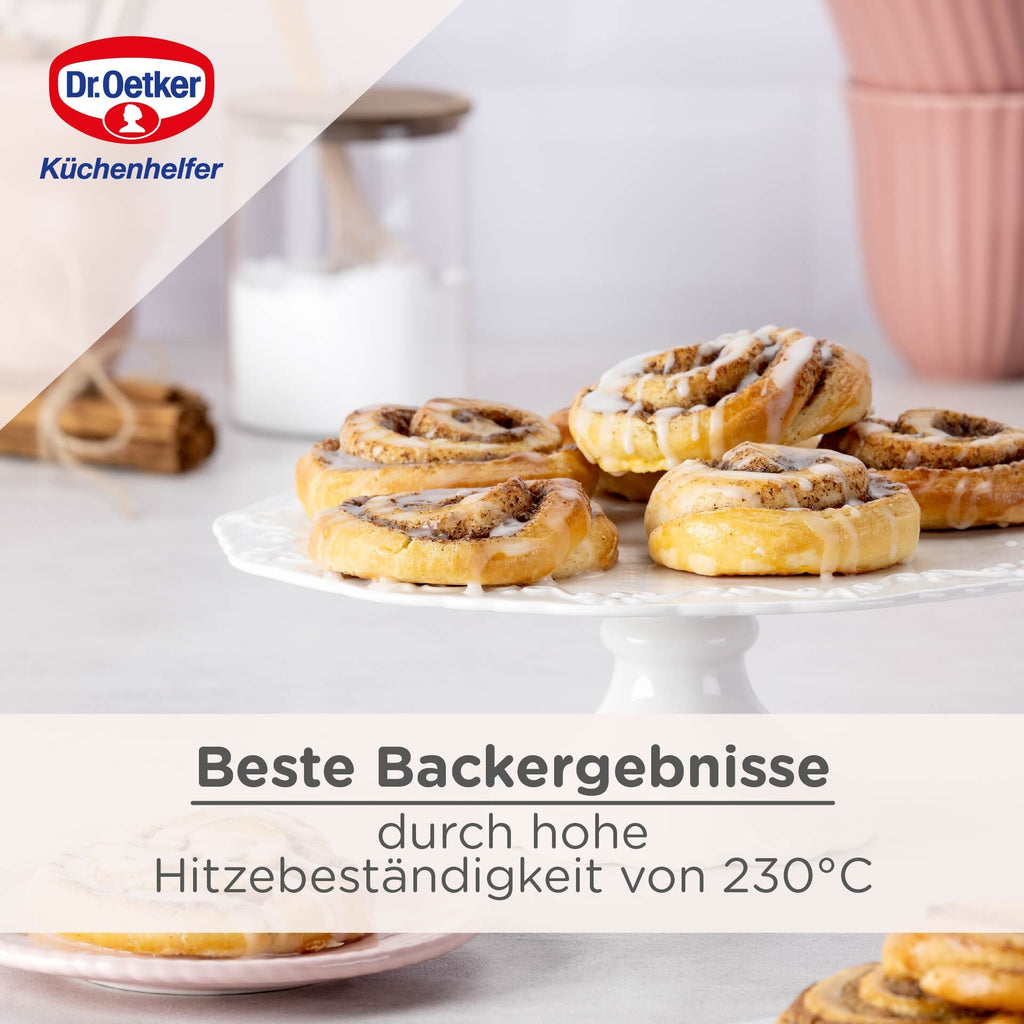 Bakeplate uttrekkbar 33-52 cm non-stick PFAS-fri Dr. Oetker med pizza