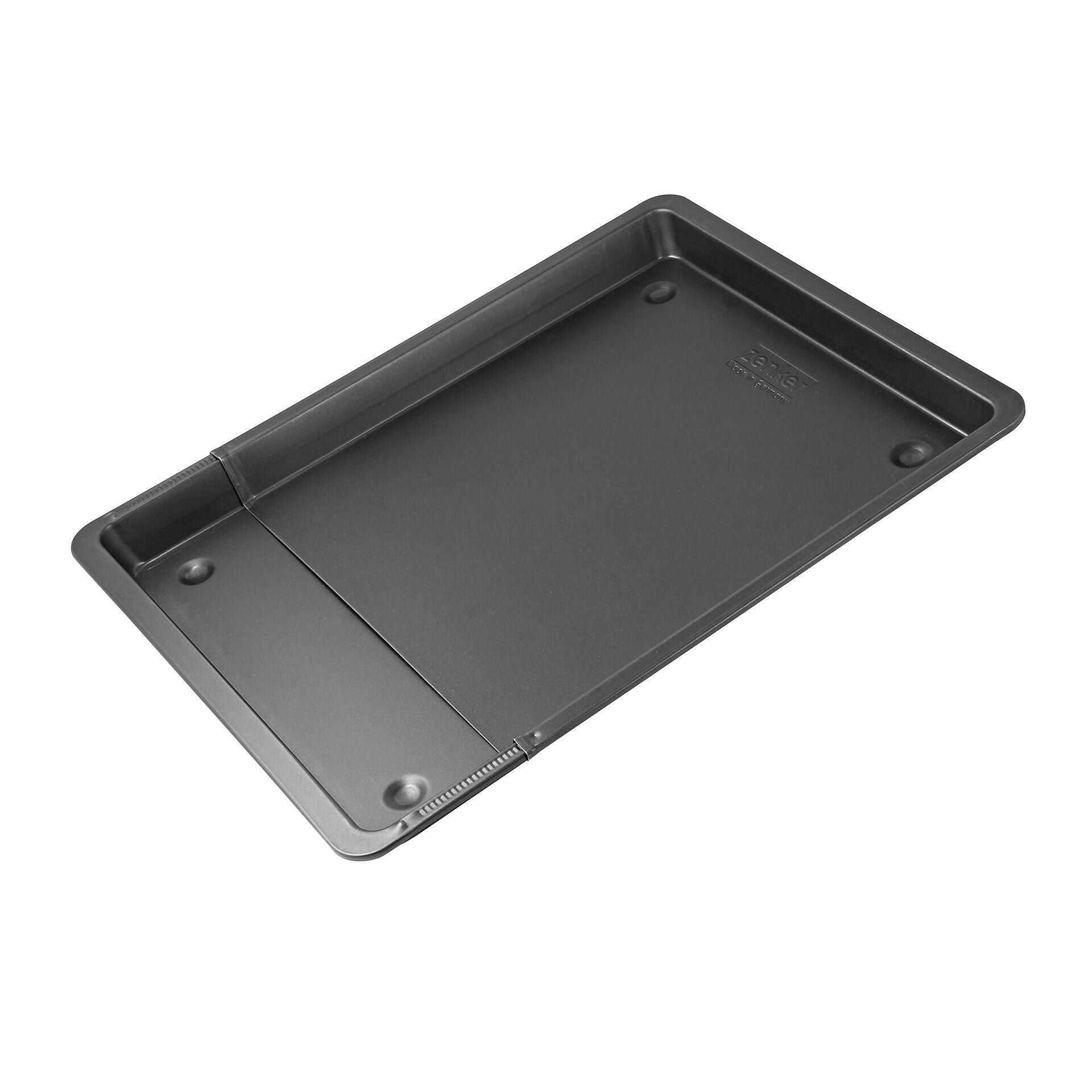 Bakeplate uttrekkbar 37,5-52 cm non-stick med høy kant - Zenker forfra