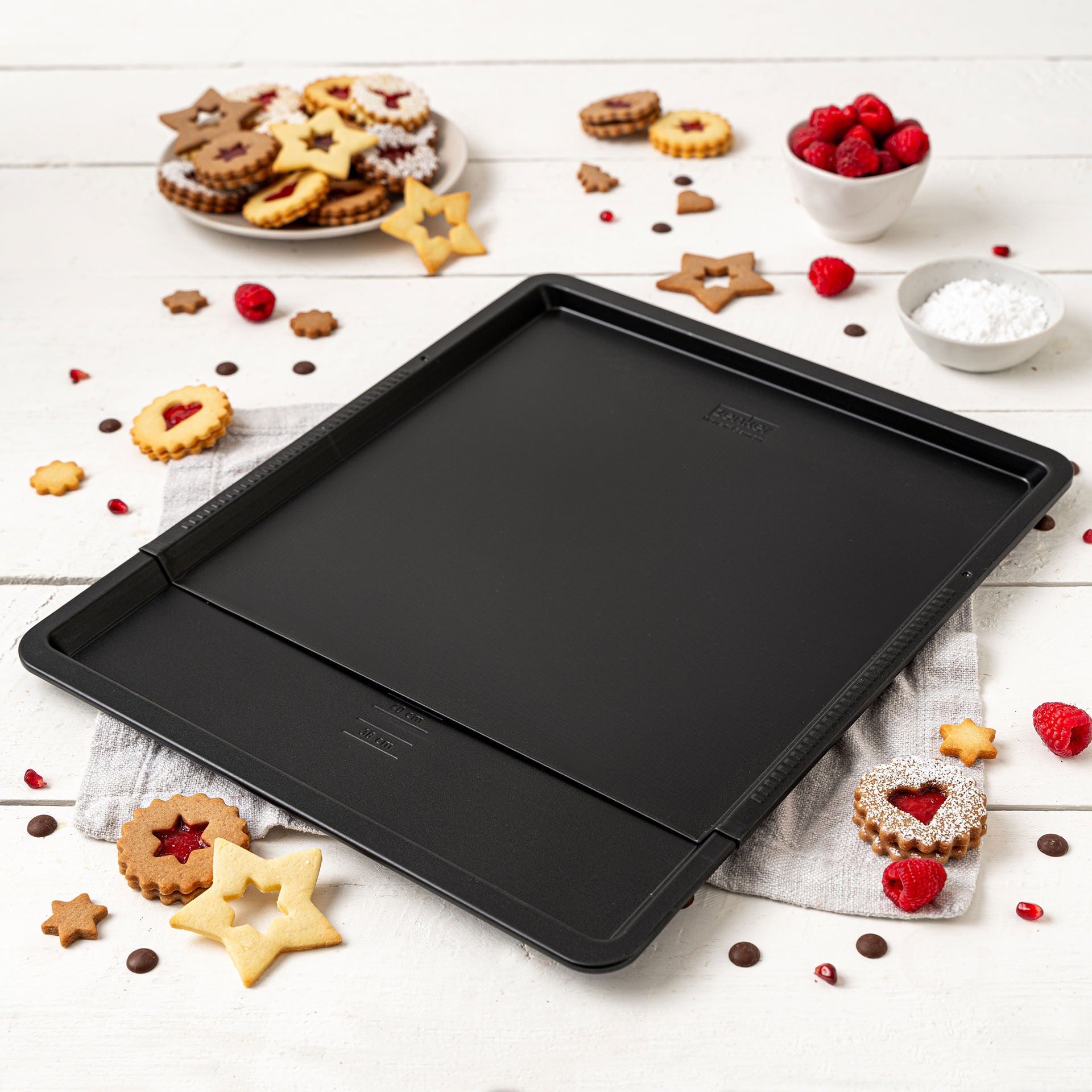 Bakeplate uttrekkbar non-stick 37-52 cm PFAS-fri - Zenker bakside