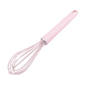 Ballongvisp silikon rosa 26 cm med rustfritt stål forfra