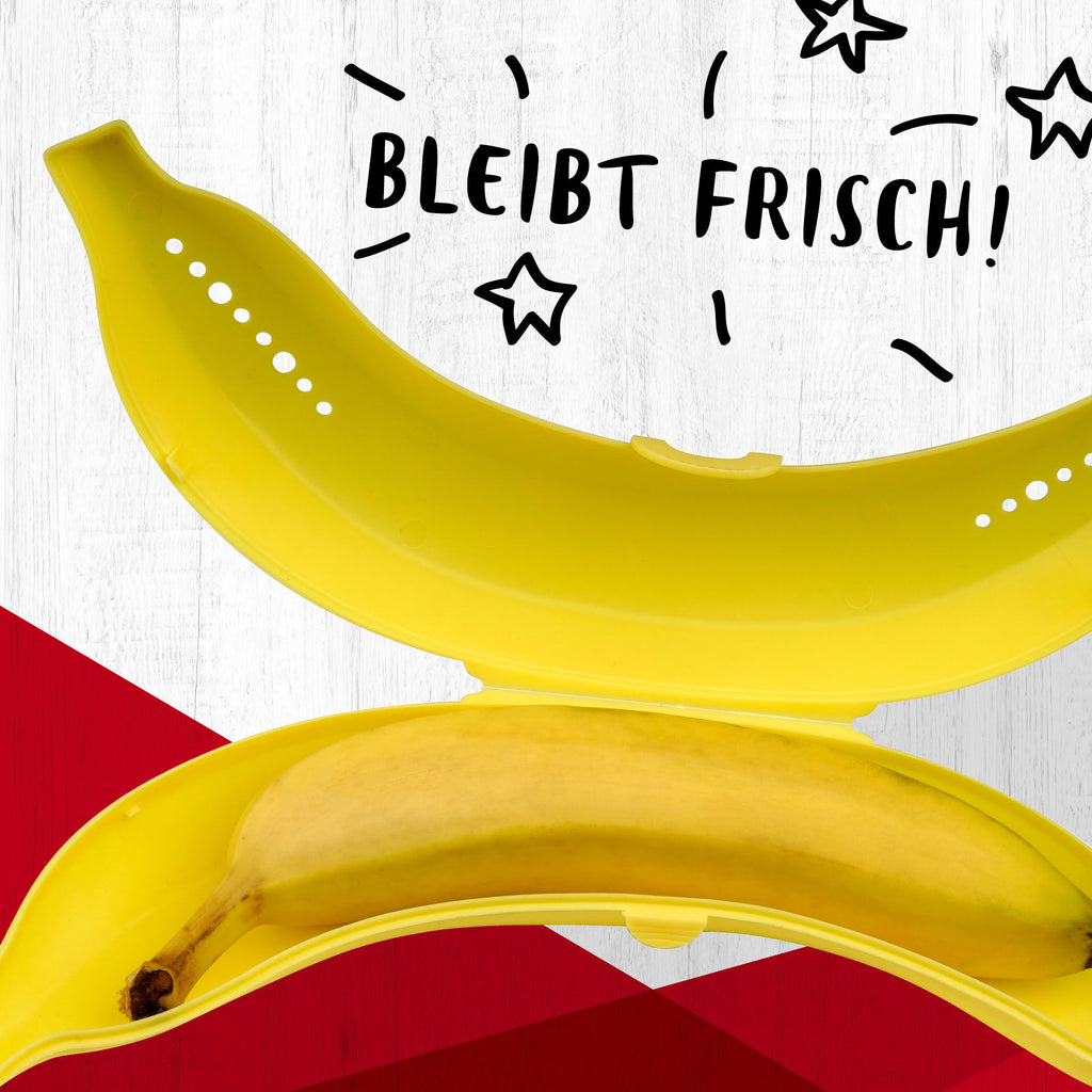 Bananboks plast 25x7 cm matoppbevaring fra Fackelmann lukket sett bakfra
