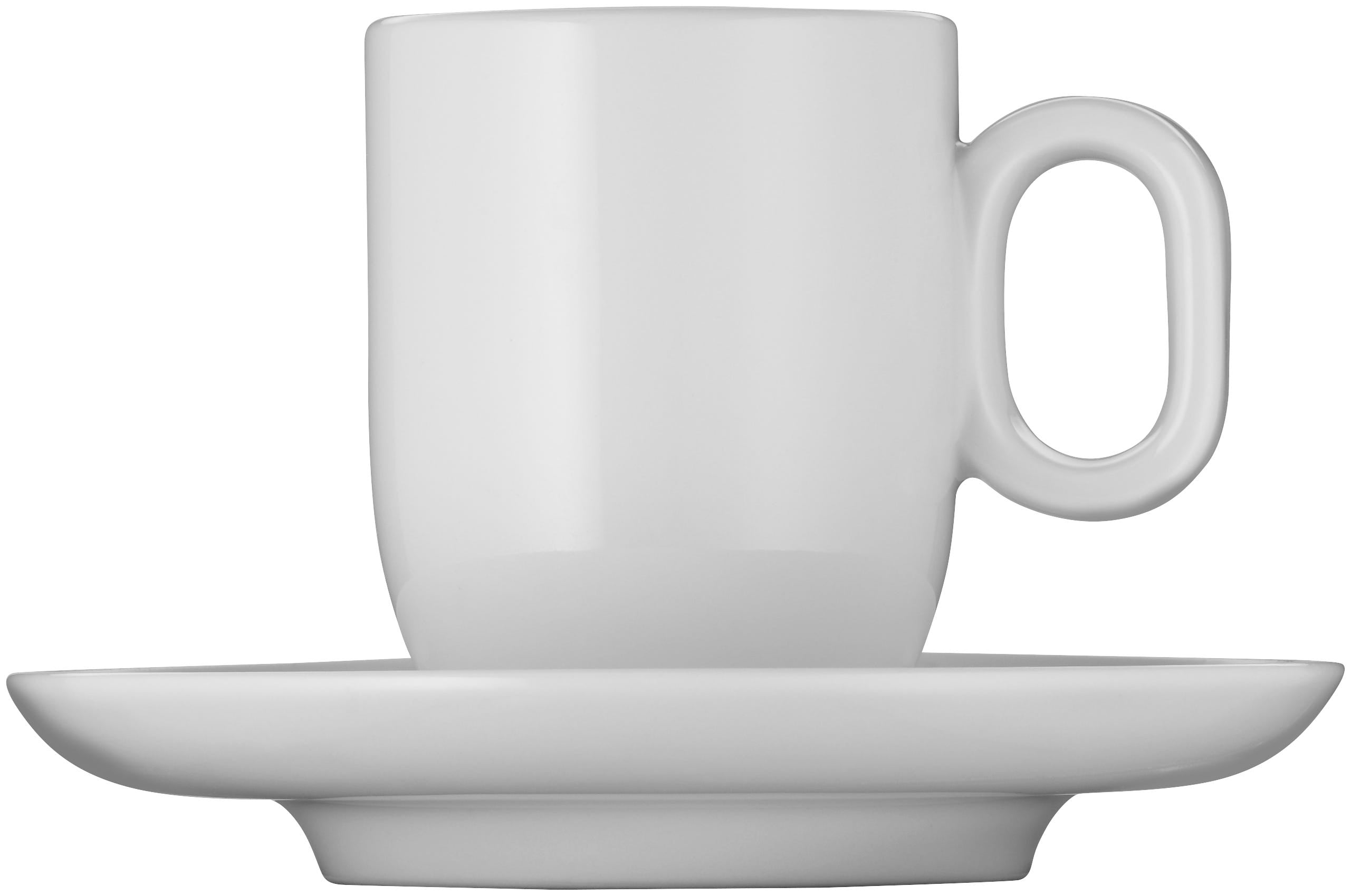 Barista espressosett 4-delt porselen 60 ml med skål bakside