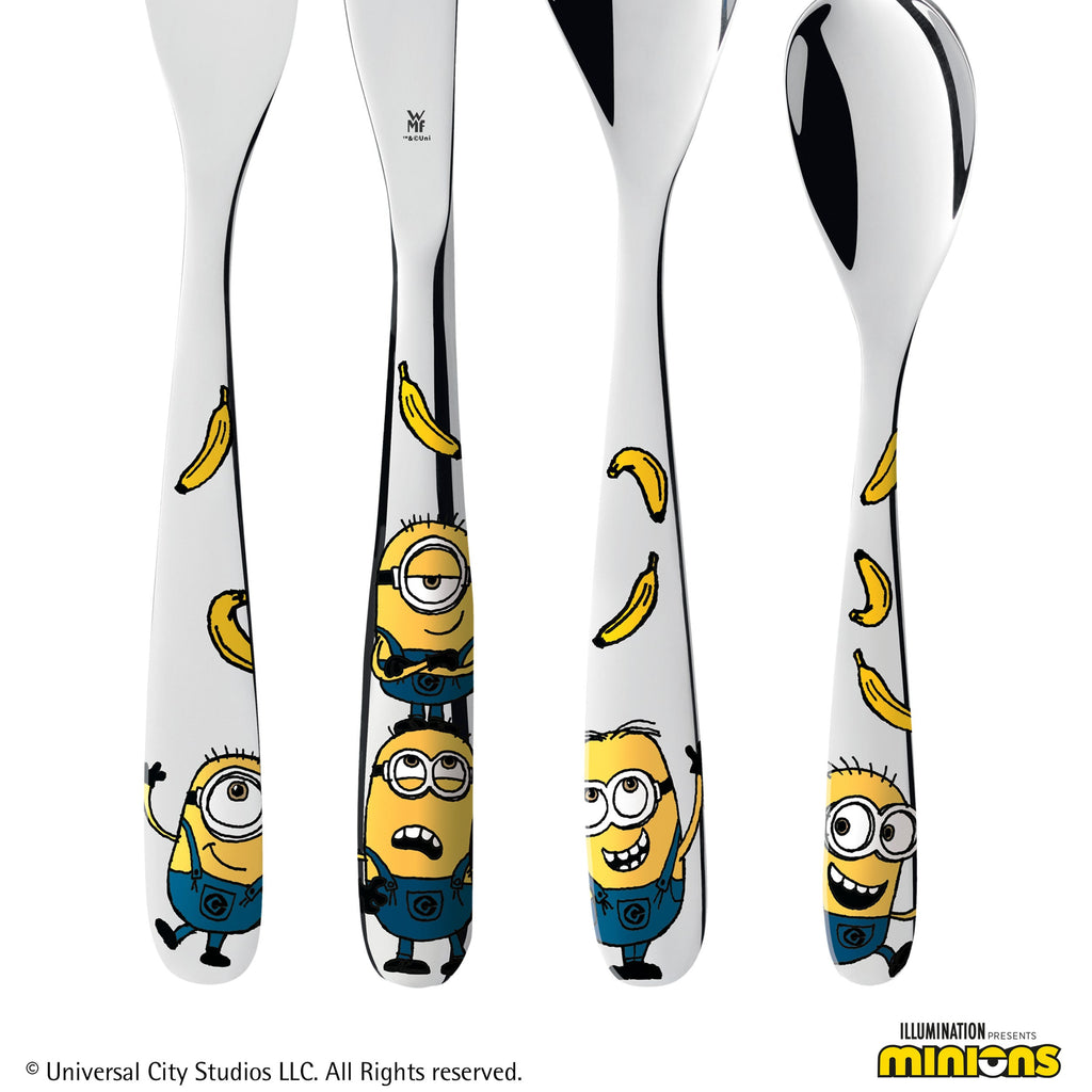 Barnebestikk Minions® 4-delt rustfritt stål polert bakside