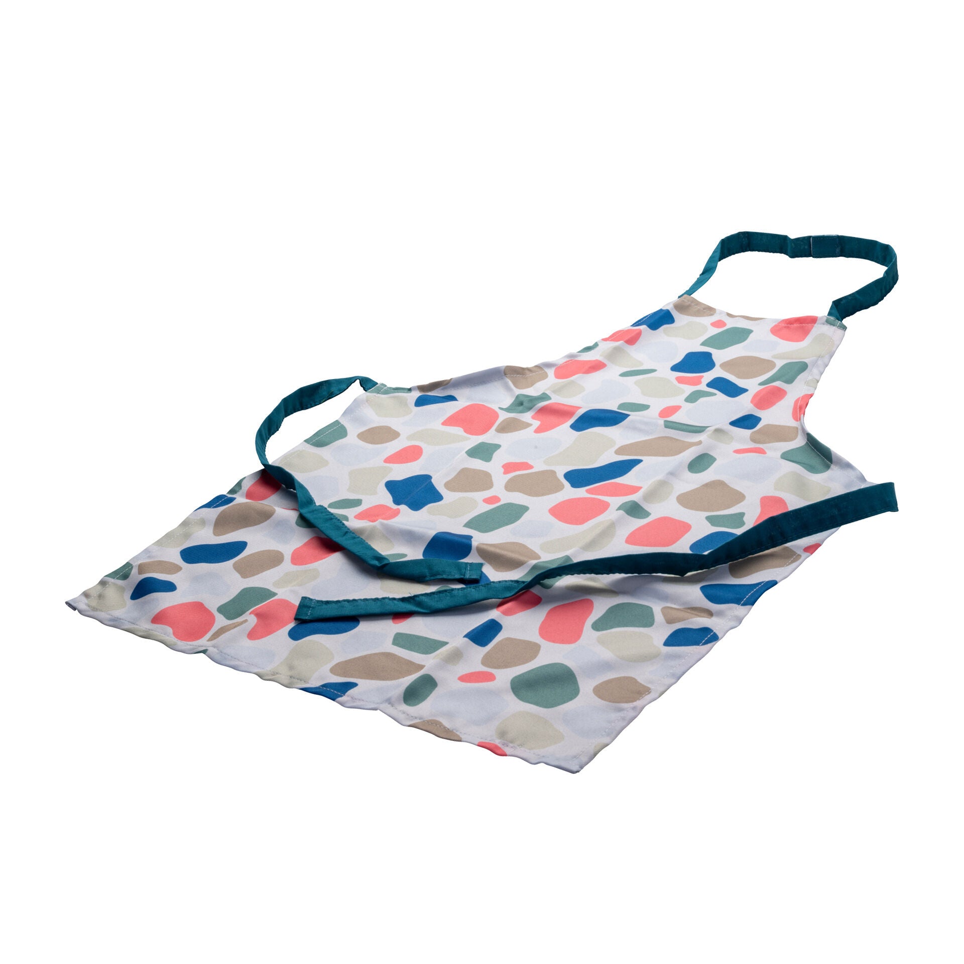 Barneforkle fargerikt polyester 58x45 cm med borrelås - forfra