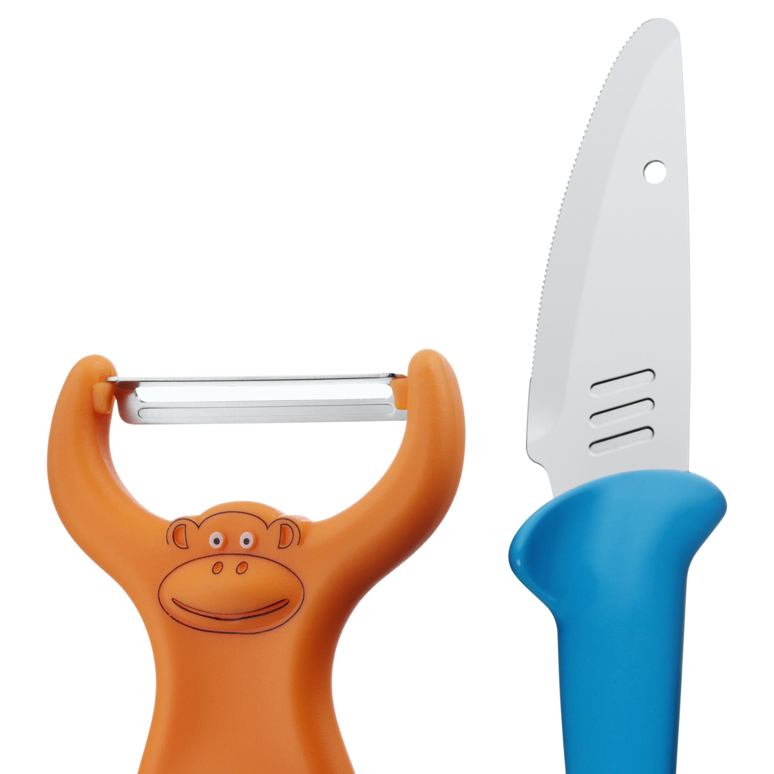 Detalj av kniv i Barnekokkesett med grønnsaksskreller og kniv 2-delt - WMF
