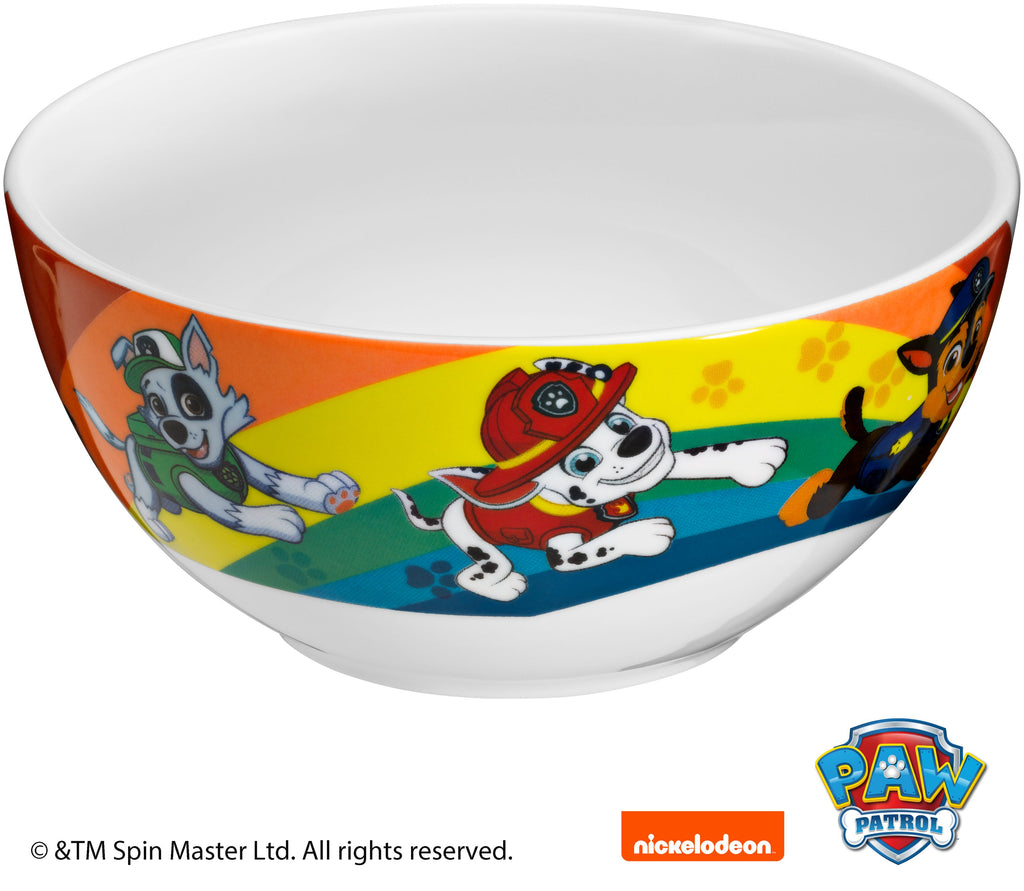 Nærbilde av tallerken i Barneservise og bestikk PAW Patrol 6-delt porselen