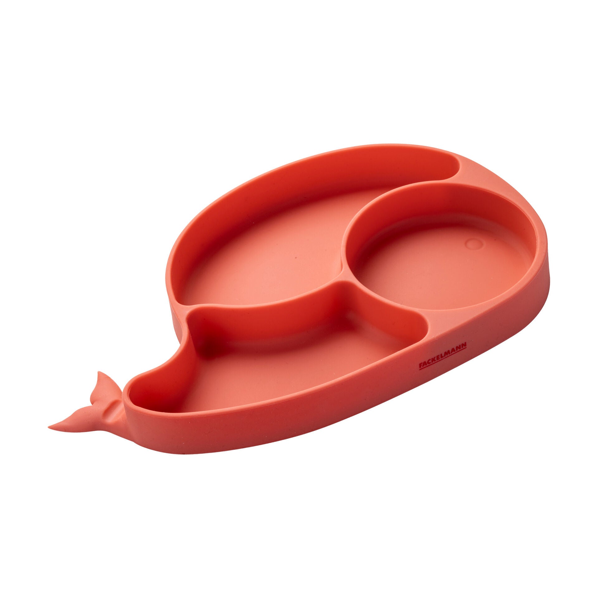 Barnetallerken hval silikon med sugekopp forfra