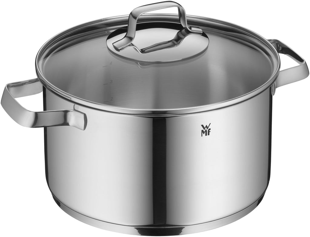 Belmonte grytesett 5-delt rustfritt stål 18/10 med kasserolle detalj av lokk