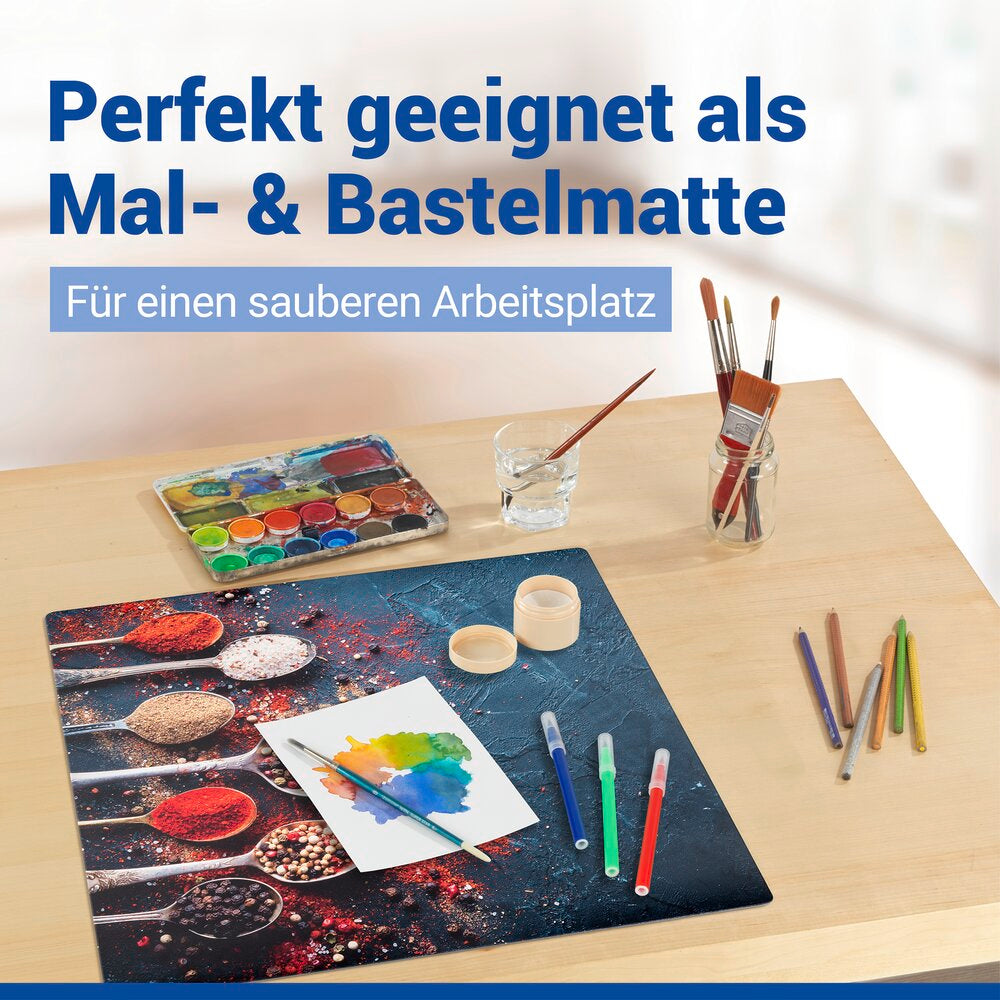 Bruk av Beskyttelsesmatte for koketopp 60x52 cm flerfarget Pikant som ekstra arbeidsflate